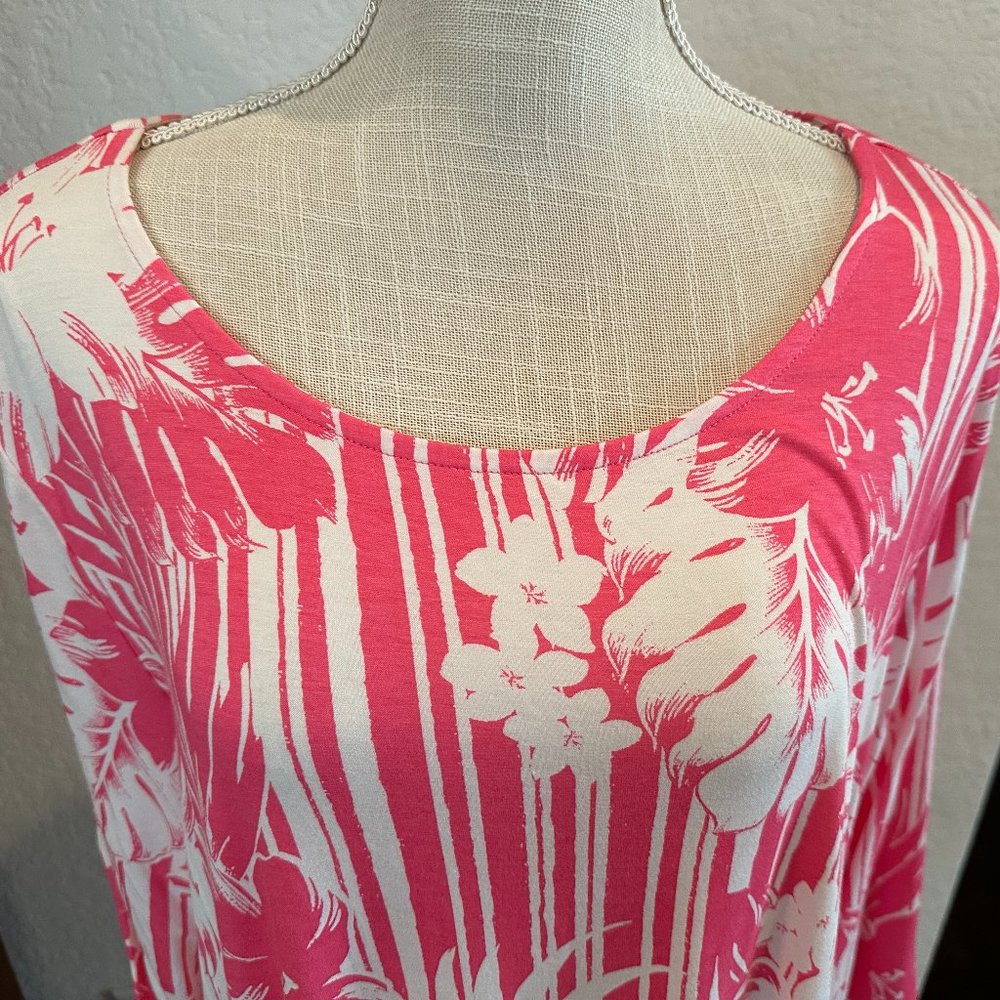 RUBY RD Tropical Print with Shark Bite Hem 2X - image 6